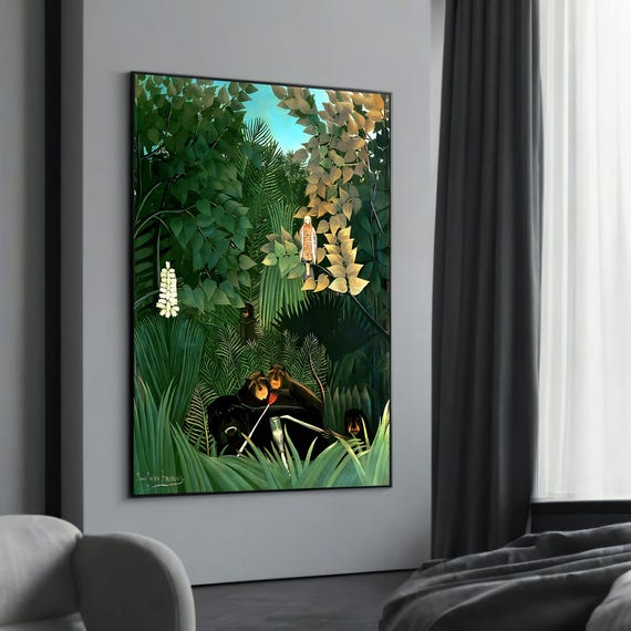 Henri Rousseau The Dream Canvas Painting A Captivating Jungle Scene With Exotic Wildlife As Unique Art Gift