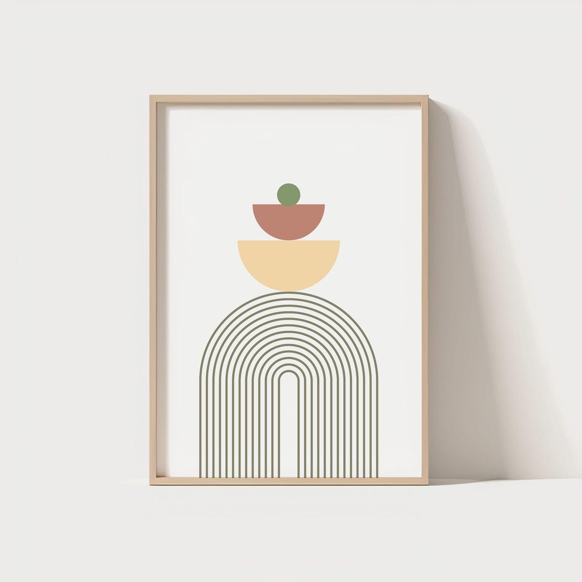 Mid Century Modern Abstract Arch Boho Geometric Minimalist Poster