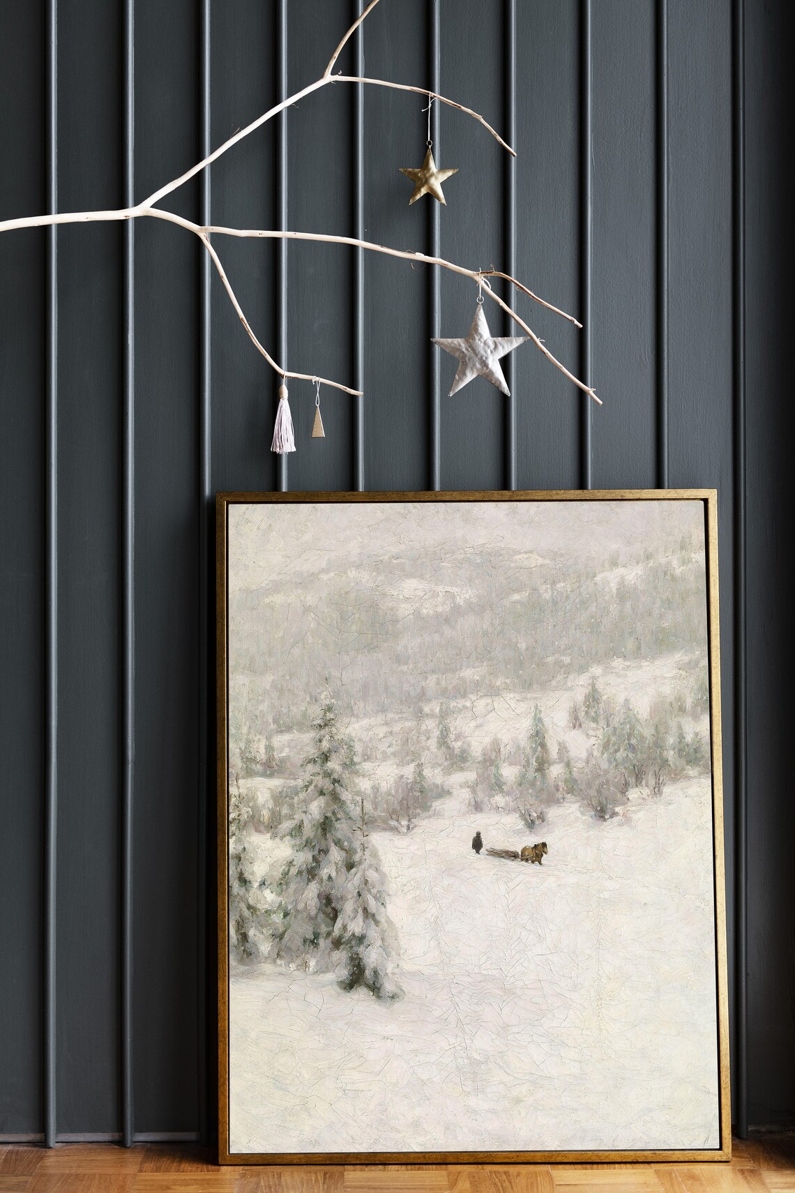 Christmas Vintage Christmas Poster, Holiday Winter Art - Image 3