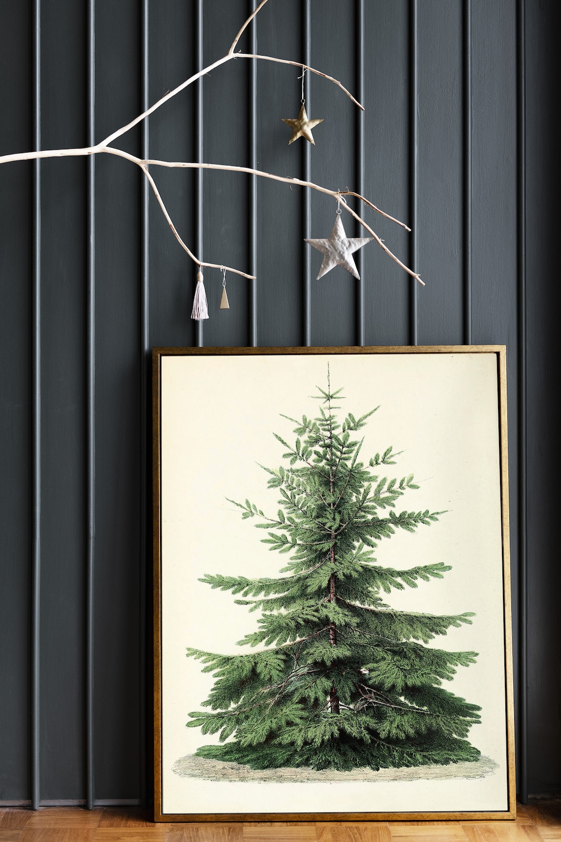 Christmas Vintage Tree Poster, Winter Holiday Decor - Image 2