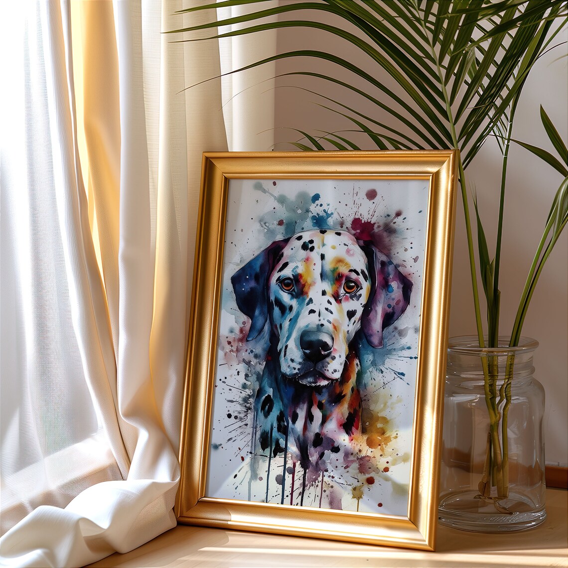 Dalmatian Dog Painting Wall Art Watercolor Poster Gift Colorful Animal Painting Illustration Nature Wall Art Home Decor Print - Image 5