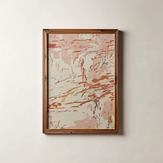 Abstract Contemporary Pastel Colors Oil Painting Colorful Modern Wall Art Digital Download