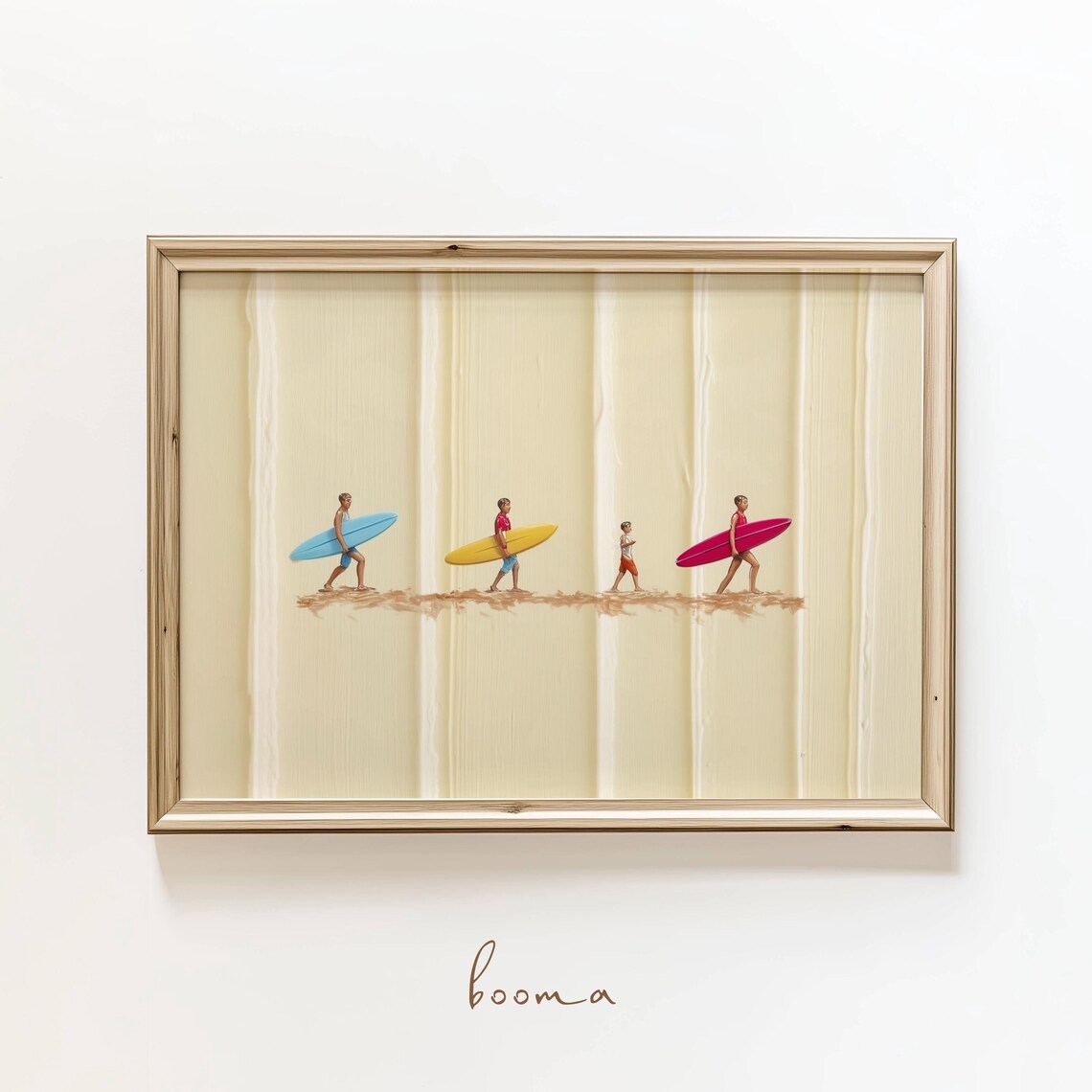 Surfers Minimalist Coastal Decor Art Print