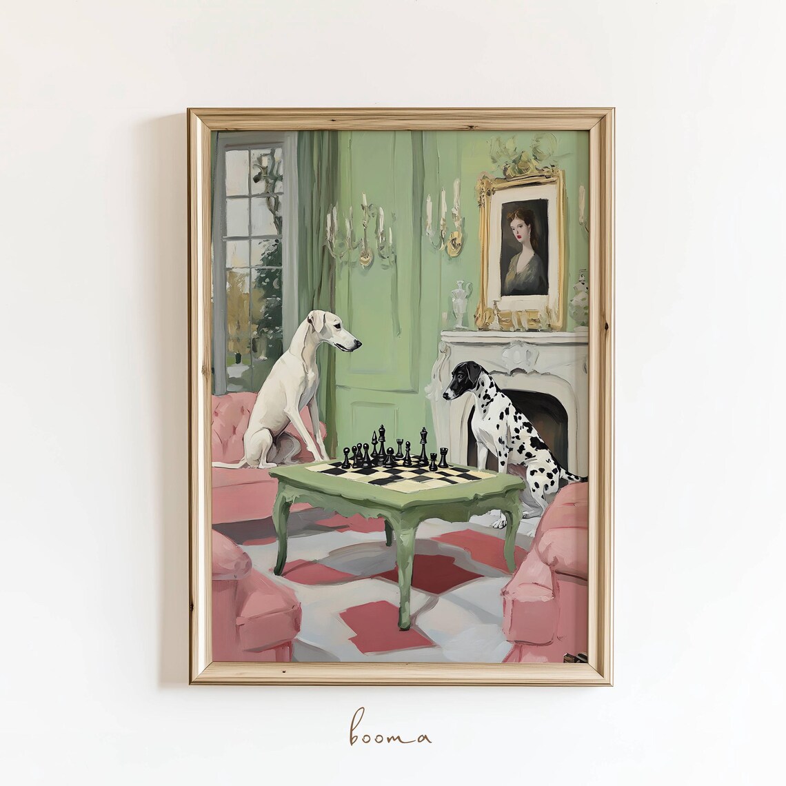 Funny Dogs Poster, Homely Modern Dog Wall Art