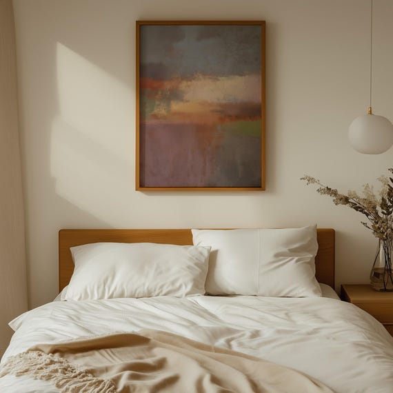 Abstract Contemporary Moody Colors Oil Painting Colorful Modern Wall Art Digital Download