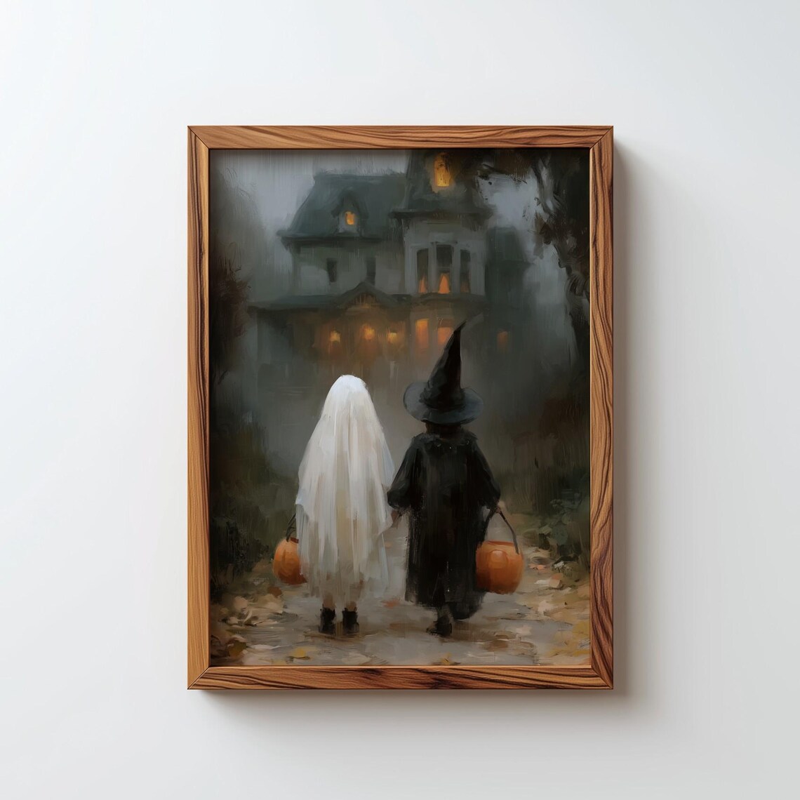 Cute Halloween Print - Cottagecore Autumn Art