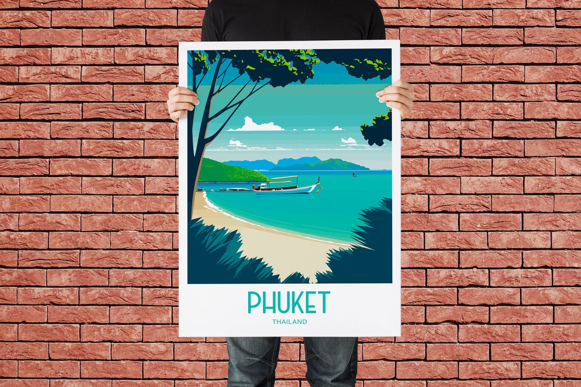 Phuket Travel Poster, Thailand Wall Art Print - Image 3
