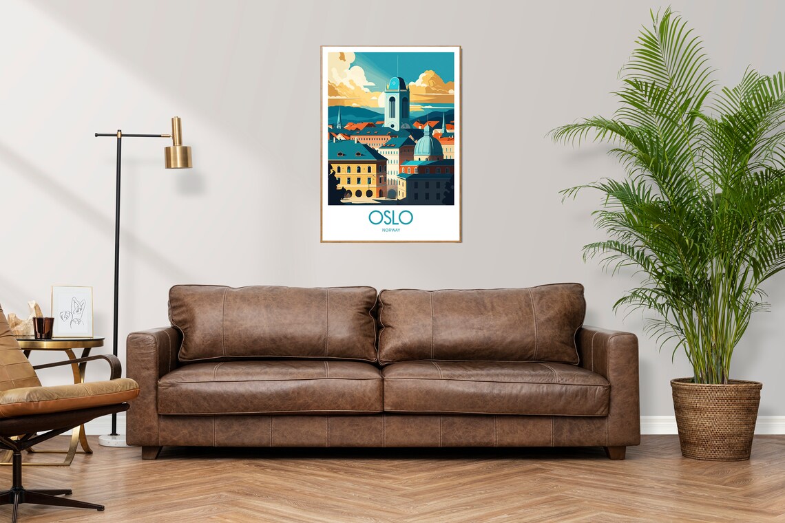 Oslo Travel Poster, Norway Scenic Landscape - Image 3