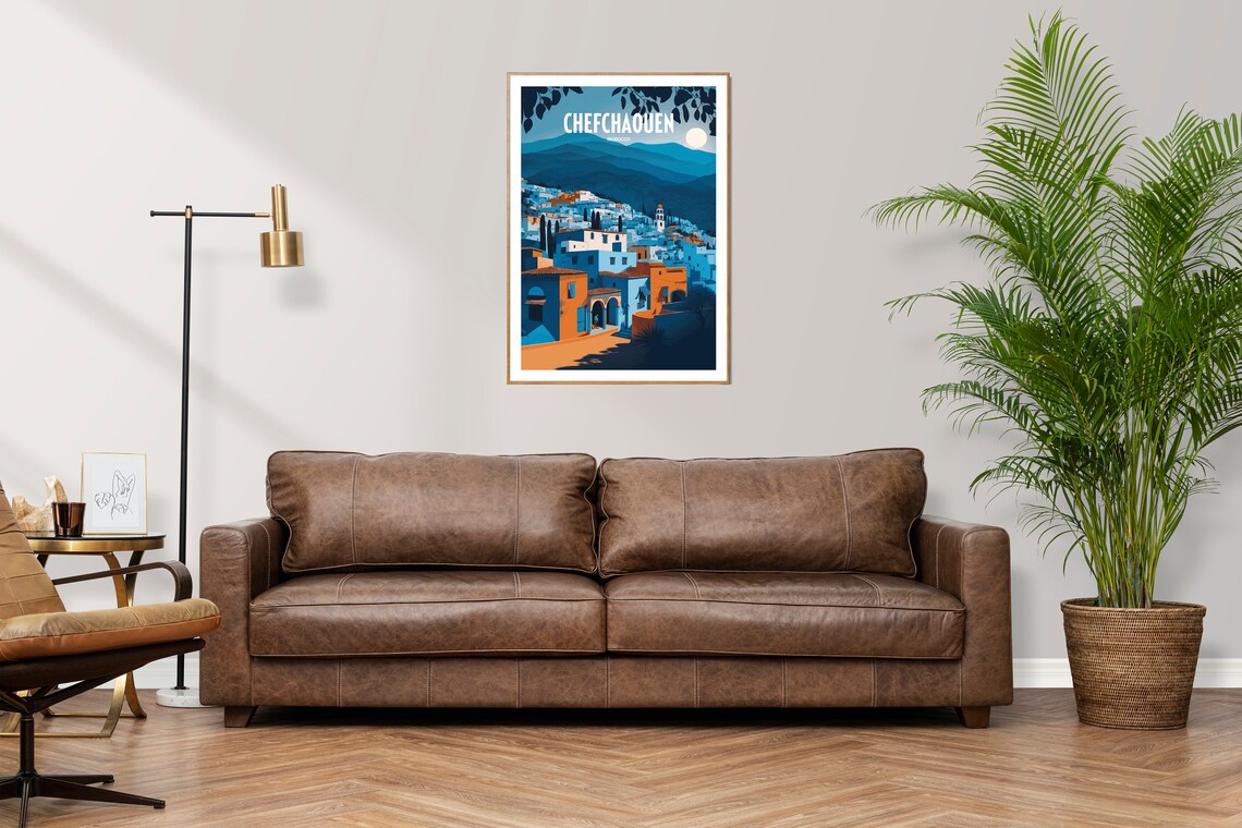 Chefchaouen Morocco Travel Poster, Blue City Wall Art - Image 3