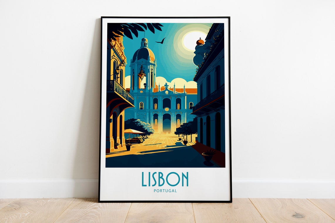 Lisbon Travel Print Wall Art Lisbon Portugal Wall Hanging Home Decoration Lisbon Portugal Gift Art Lovers Wall Art Print Lisbon Portugal