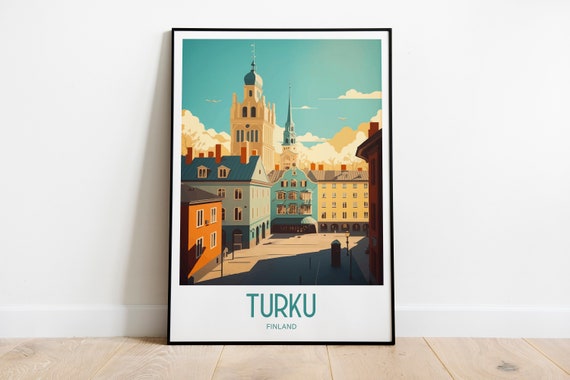 Turku Travel Poster, Finland Wall Art