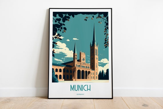 Munich Travel Poster, Germany Art Print