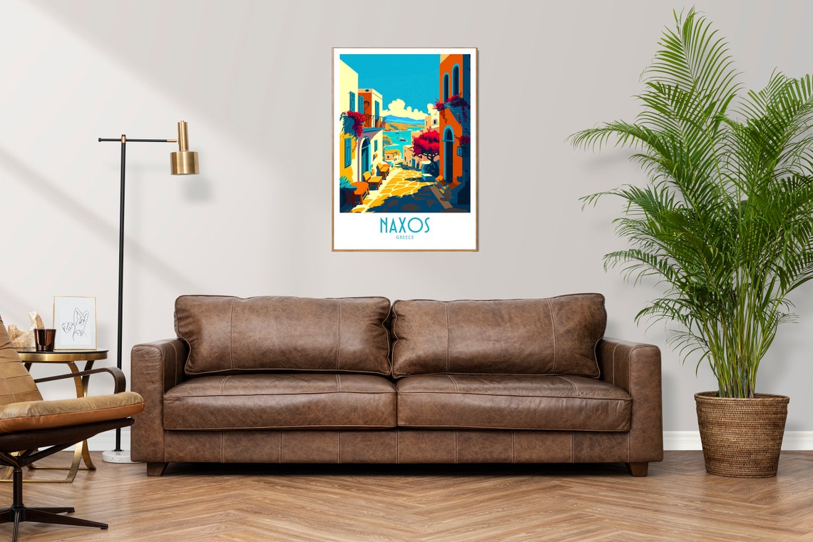 Naxos Travel Print Wall Art Naxos Greece Wall Hanging Home Decoration Naxos Greece Gift For Art Lovers Naxos Greece Decor Naxos Travel Art - Image 3