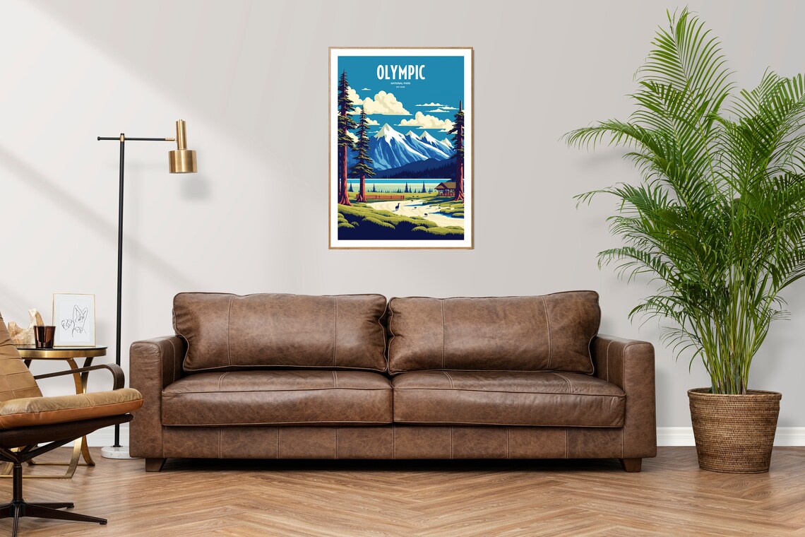 Olympic National Park Travel Poster, USA Park Art - Image 2