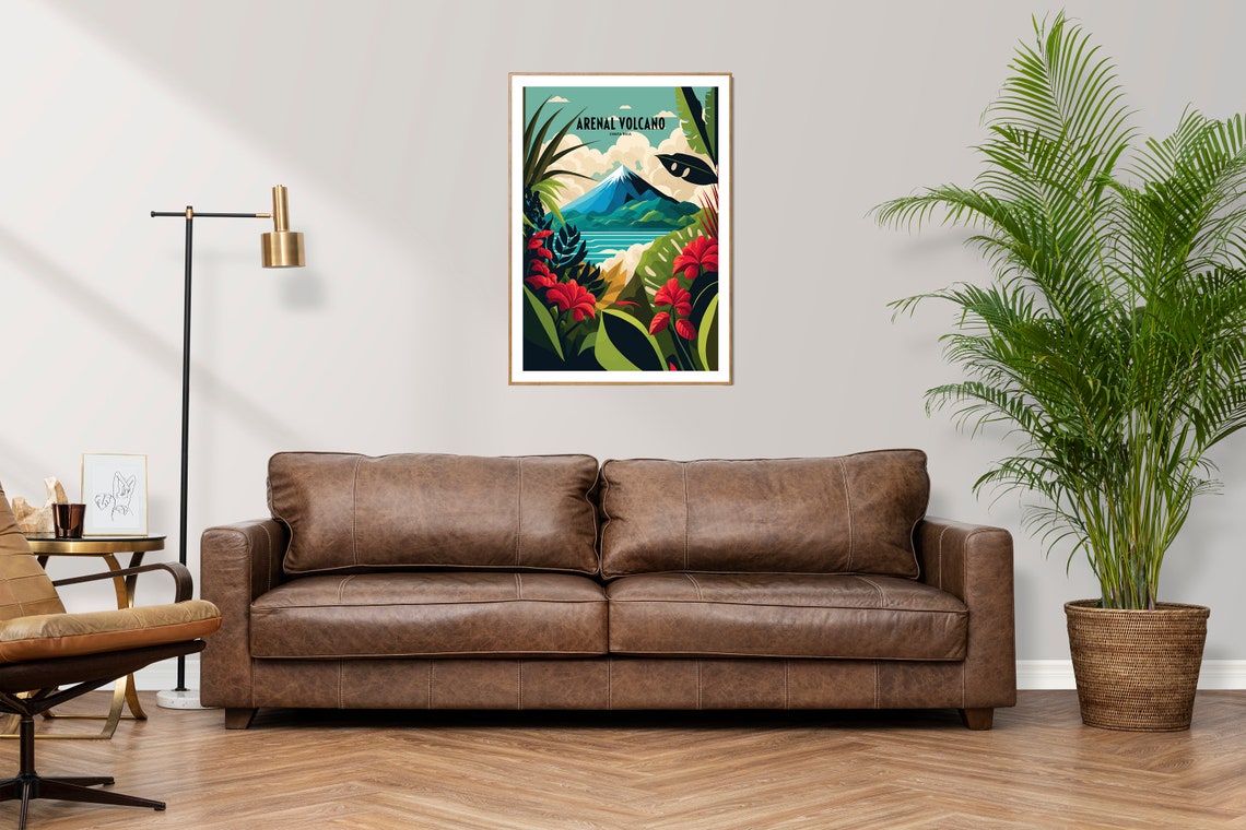 Arenal Volcano Travel Print Costa Rica Travel Art Arenal Volcano Travel Print Costa Rica Print Costa Rica Travel Poster - Image 2