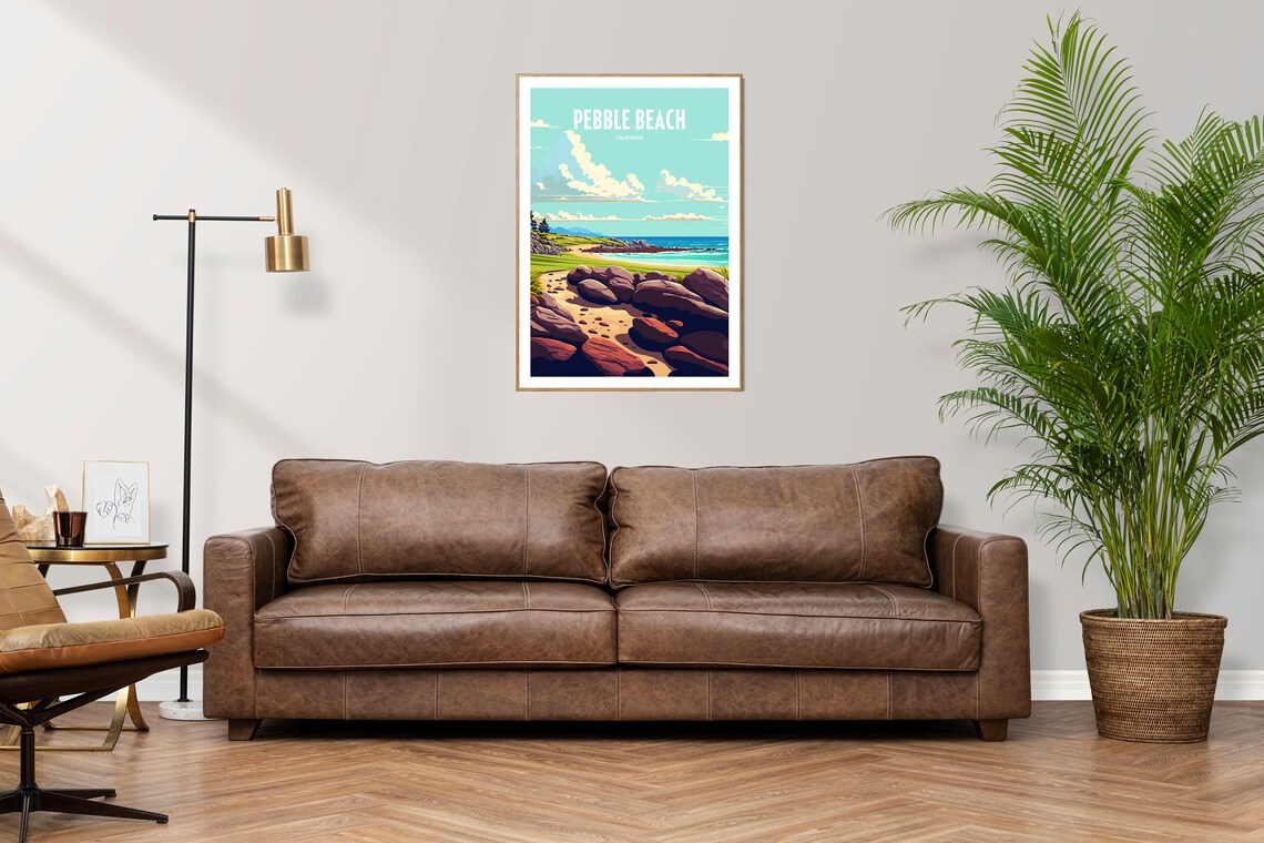 Pebble Beach Golf Links Travel Poster, Golf Course - Image 2