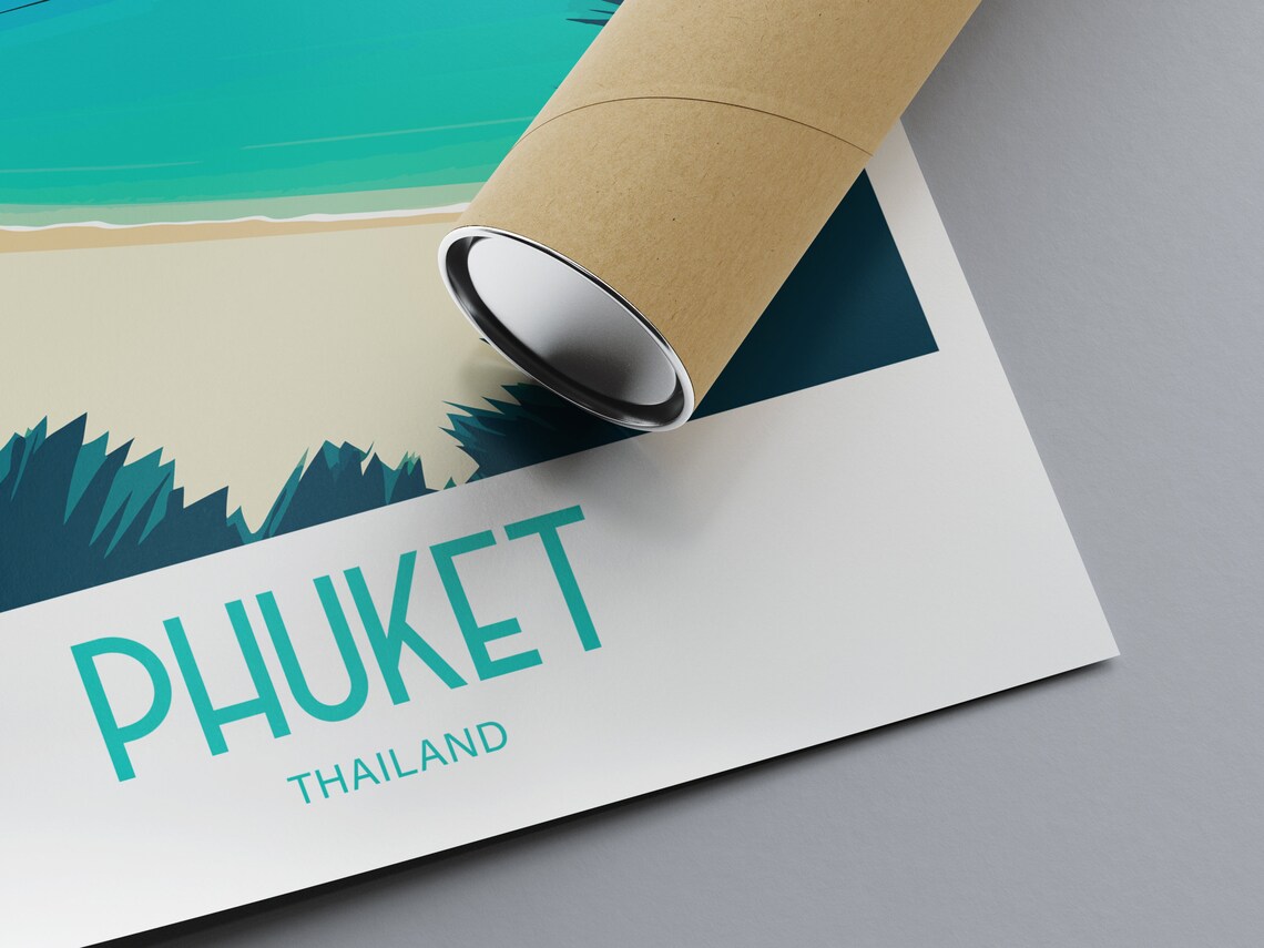 Phuket Travel Poster, Thailand Wall Art Print - Image 2