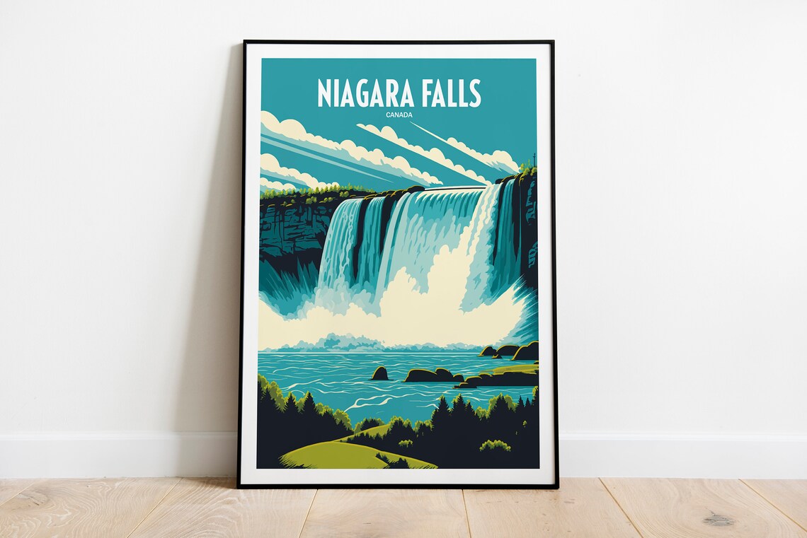 Niagara Falls Canada Travel Poster, Travel Art