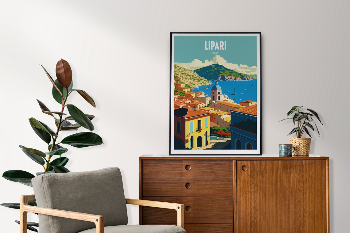 Lipari Travel Poster, Place-Inspired Wall Decor - Image 3