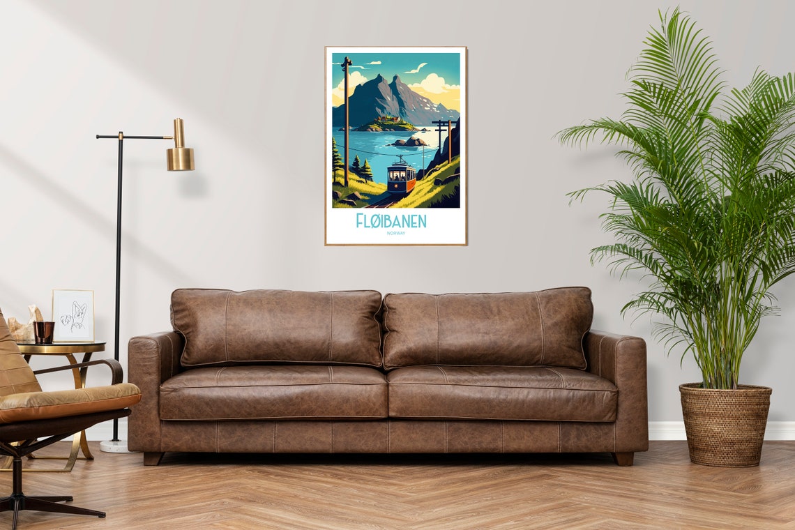Flibanen Travel Print Wall Art Flibanen Norway Wall Hanging Home Decoration Flibanen Gift Art Lovers Wall Art Print Flibanen Art Scenic - Image 2