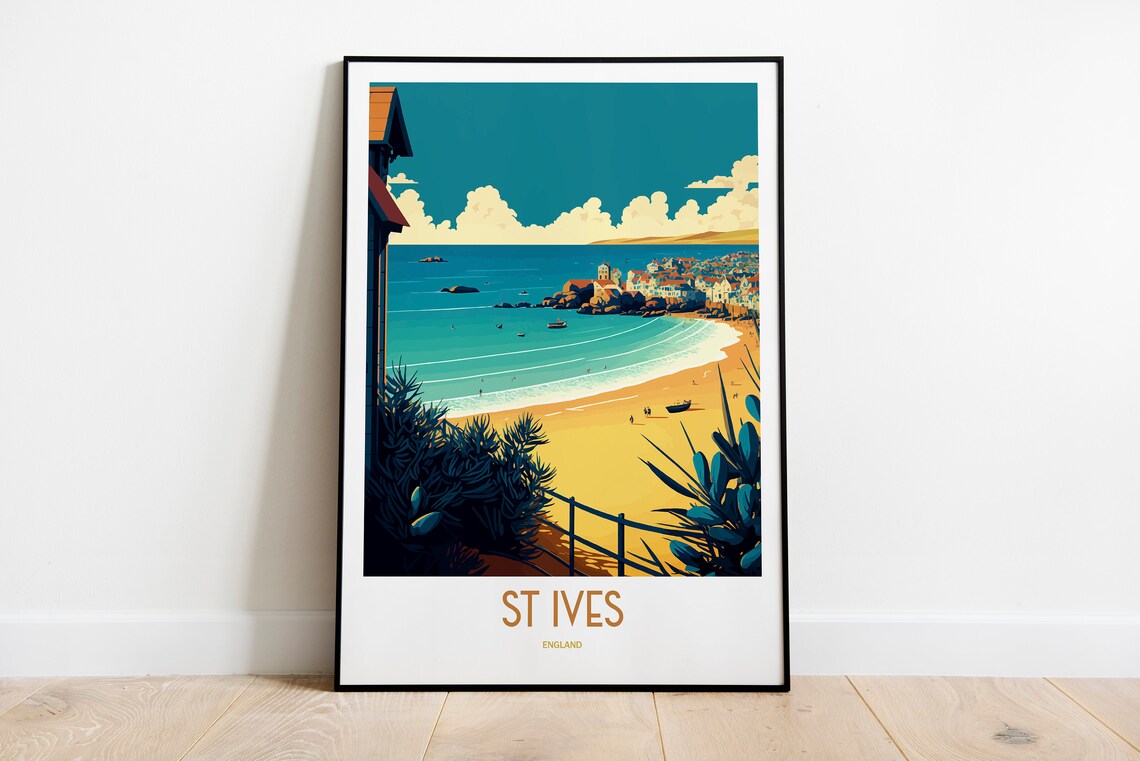 St Ives Cornwall Travel Poster