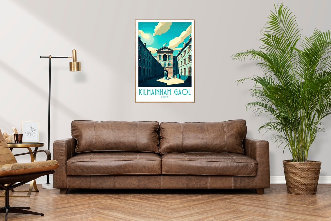 Kilmainham Gaol Dublin Historic Stone Courtyard Vintage Travel Poster - Image 2