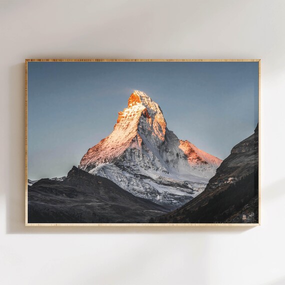 Matterhorn Zermatt Swiss Alps Minimalist Art Print