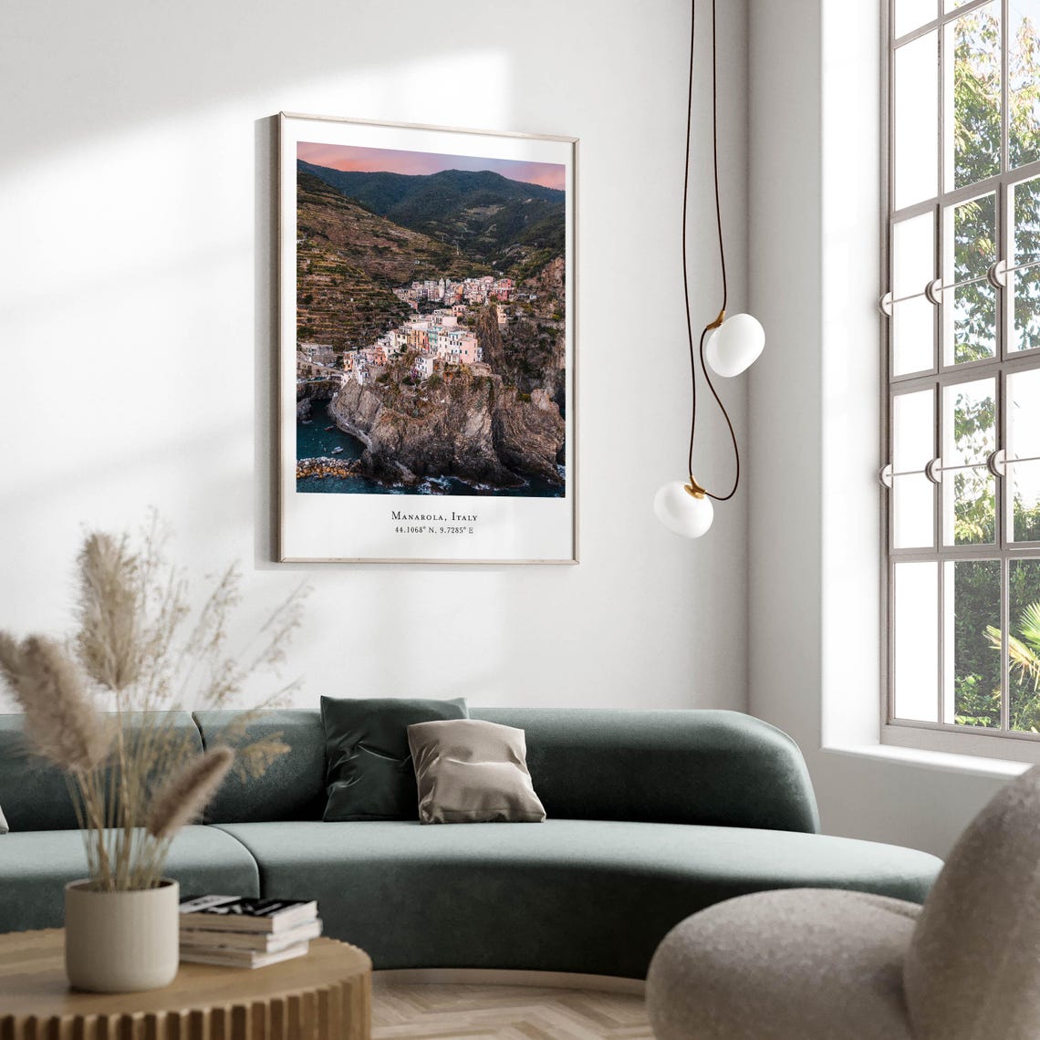 Manarola Cinque Terre Colorful Cliff Town Sunset Italy Poster - Image 3
