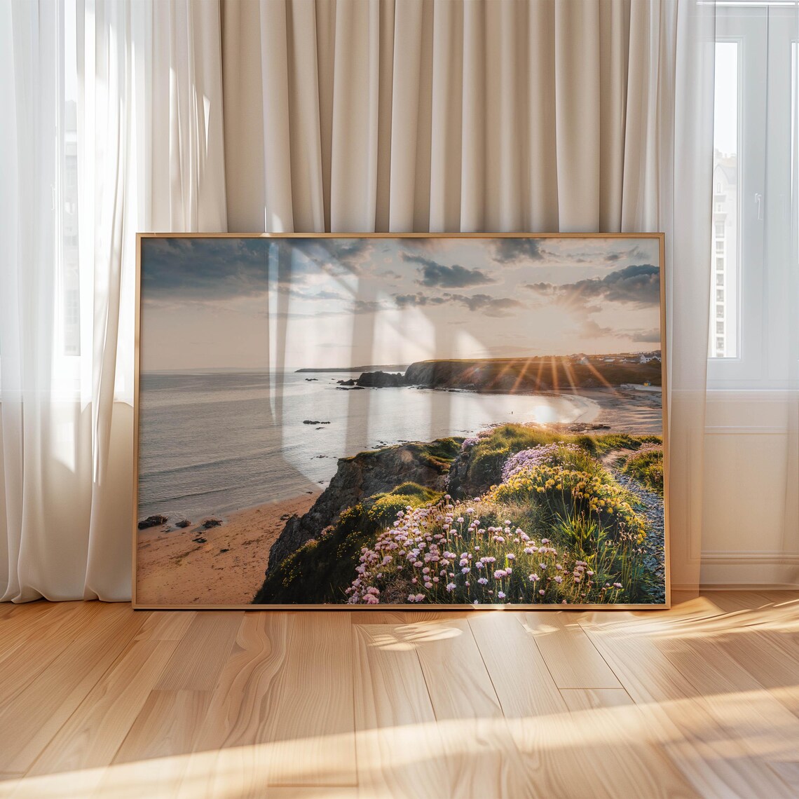 Annestown Beach Sunset Modern Coastal Art Print - Image 4