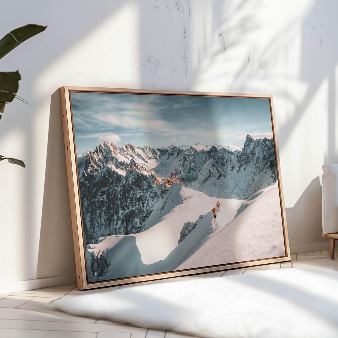 Alpinists Massif Du Mt Blanc French Alps Art Print - Image 3