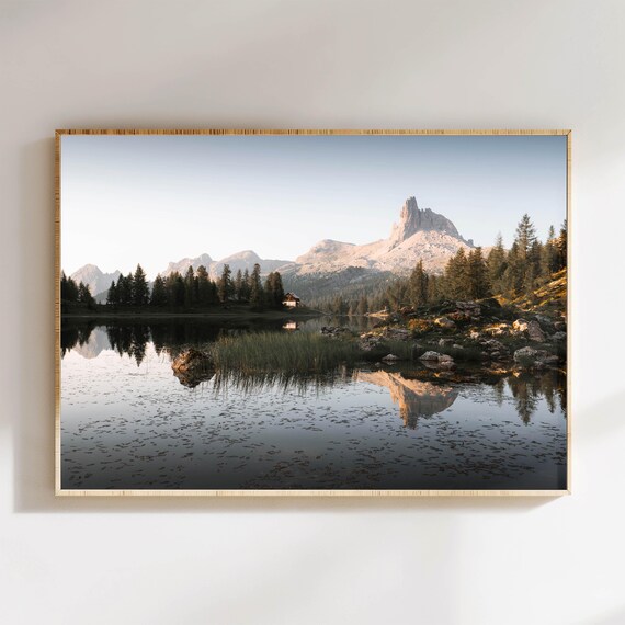 Lago Di Federa The Dolomites Italian Alps Italy Mountain Photography Wall Art Print Nature Print Modern Minimal Decor
