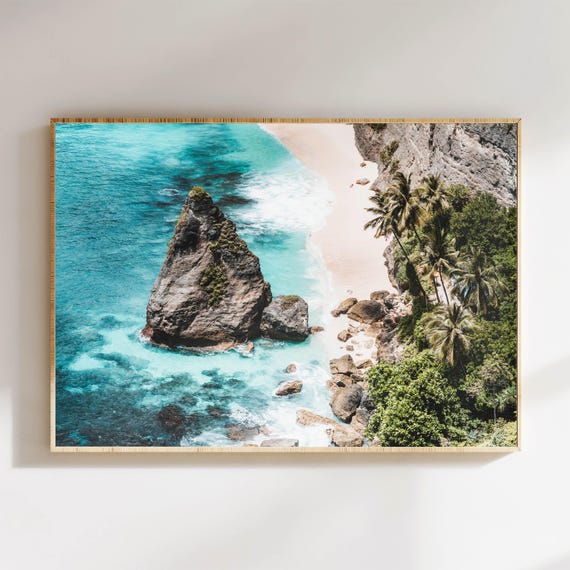 Diamond Beach Nusa Penida Bali Indonesia Coastal Photography Wall Art Print Ocean Wall Decor Tropical Artwork Gift Idea