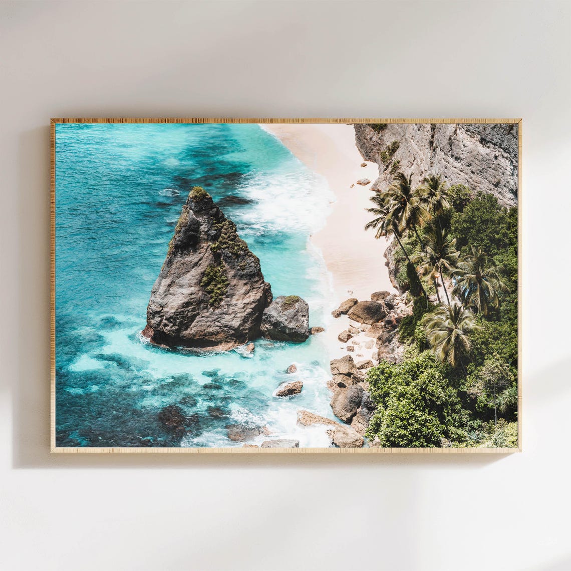 Diamond Beach Nusa Penida Sea Stack Aerial View Bali Island Poster