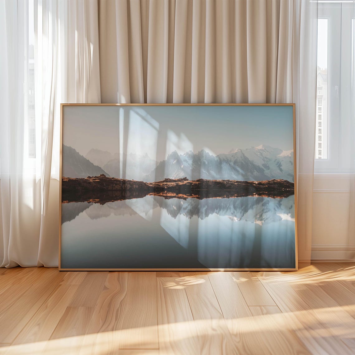 Mont Blanc Reflected In Lacs Des Cheserys Chamonix French Alps Poster - Image 4