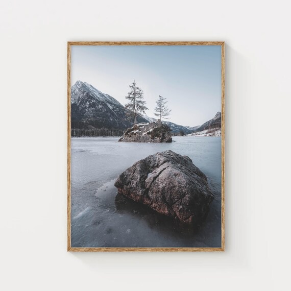 Lake Hintersee Berchtesgaden Bavaria Germany Mountain Photography Wall Art Print Landscape Wall Decor Alps Poster Print