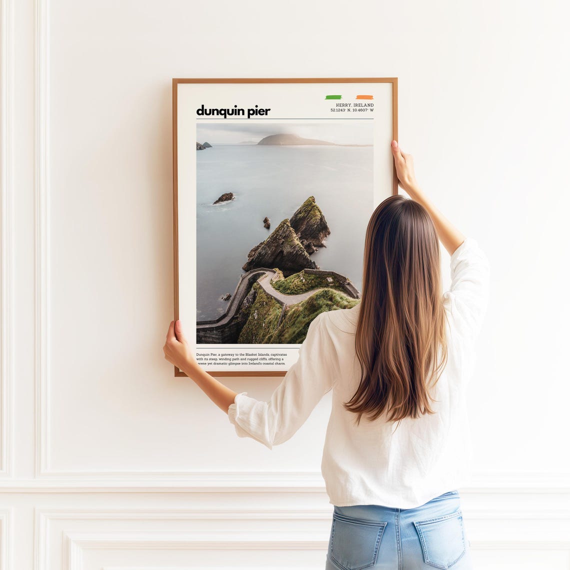 Dunquin Pier Kerry Ireland Winding Cliff Path Ocean View Travel Poster - Image 2