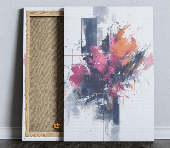 Abstract Watercolor Wall Art Energetic Gardeninspired Painting Modern Decor Vibrant Colors For Home Print 1169