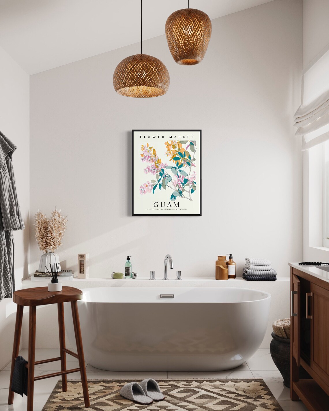 Guam State Flower Bougainvillea Spectabilis Art Print - Image 3