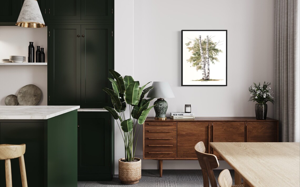 Birch Tree Art Print, Nature Wall Poster - Image 3