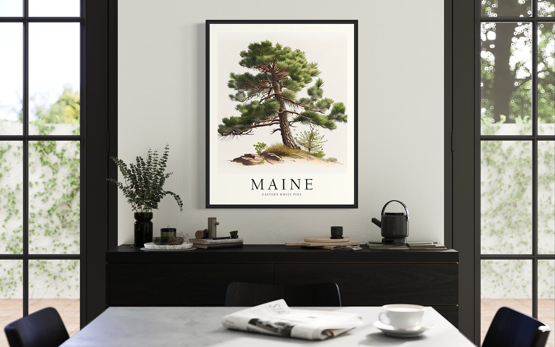 Maine State Tree, Eastern White Pine Art Print - Image 2