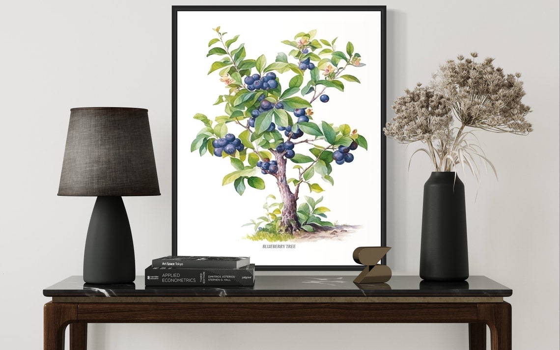 Blueberry Tree Art Print Blueberry Tree Wall Art Poster - Image 2