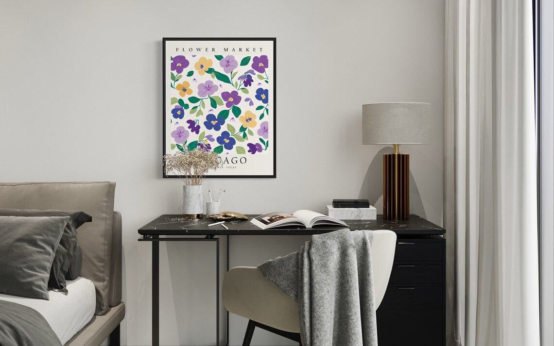Chicago Illinois Wild Flower Market Art Print - Image 2
