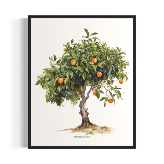 Tangerine Tree Art Print Tangerine Tree Wall Art Poster