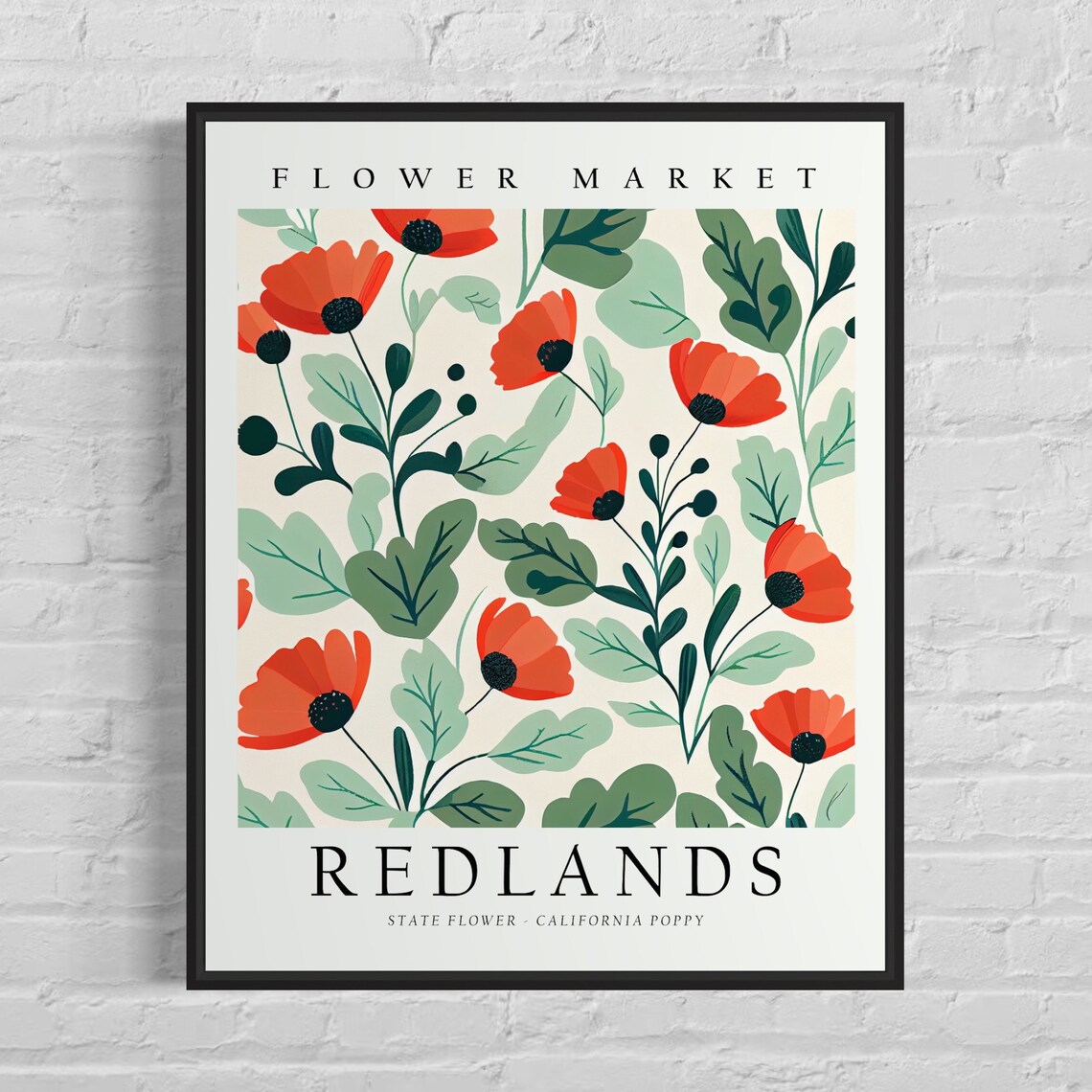 Redlands California Flower Market Art Print