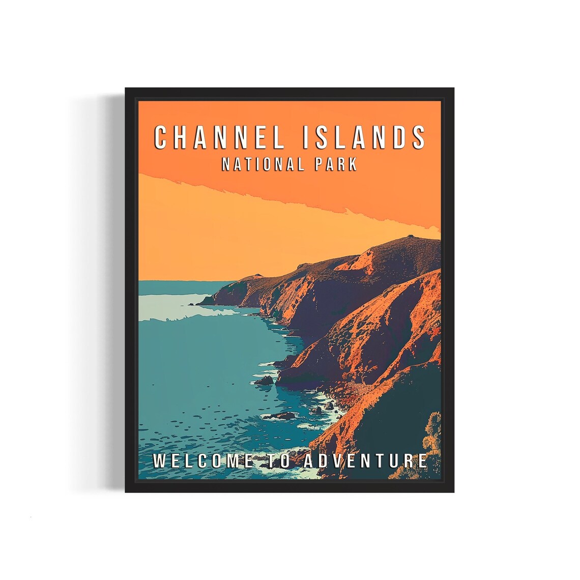 Channel Islands National Park Sea Cliffs Coastal Adventure Travel Poster