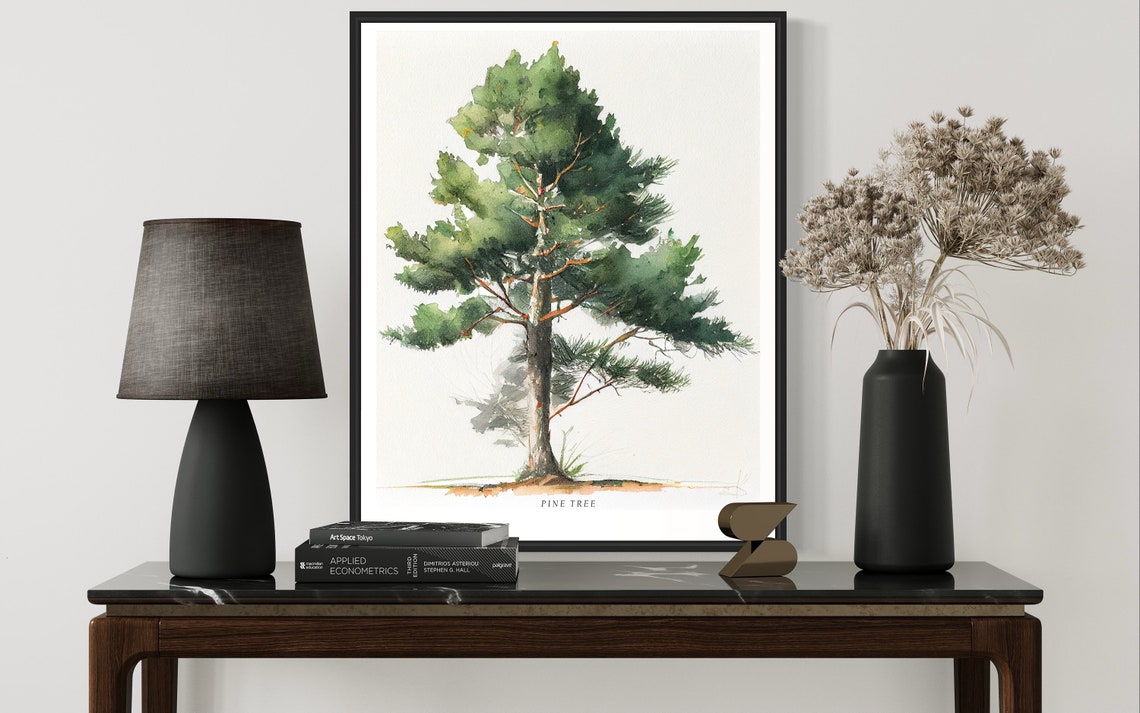 Pine Tree Art Print Pine Tree Wall Art Poster - Image 3
