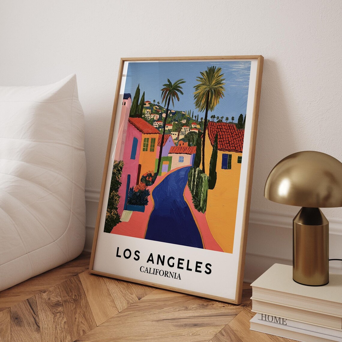 Los Angeles California Matisse Style Colorful Palm Street Poster