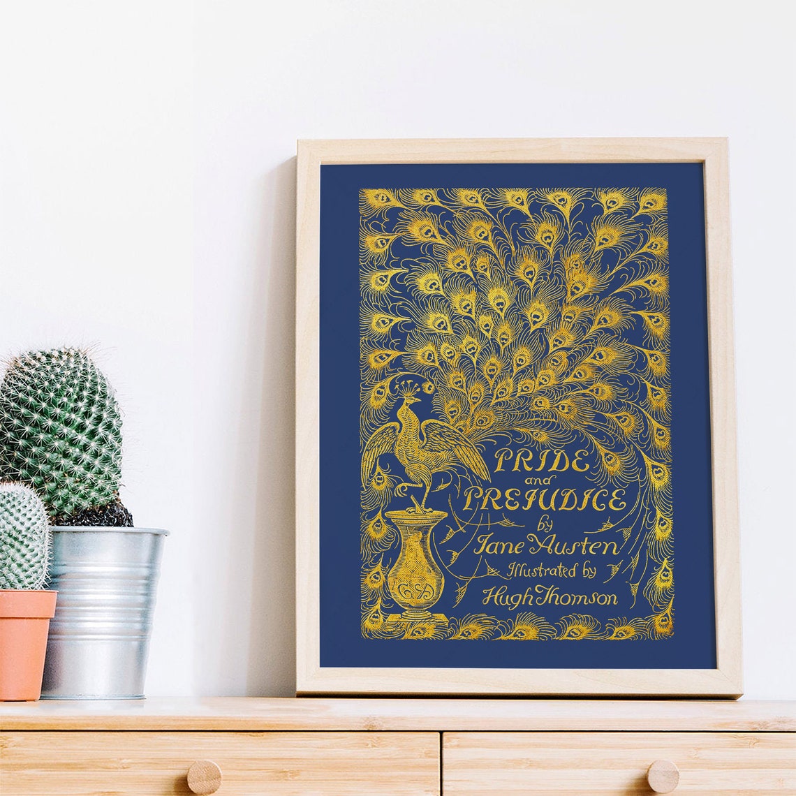 Jane Austen Pride And Prejudice Peacock Edition Book Cover Art Print - Image 2