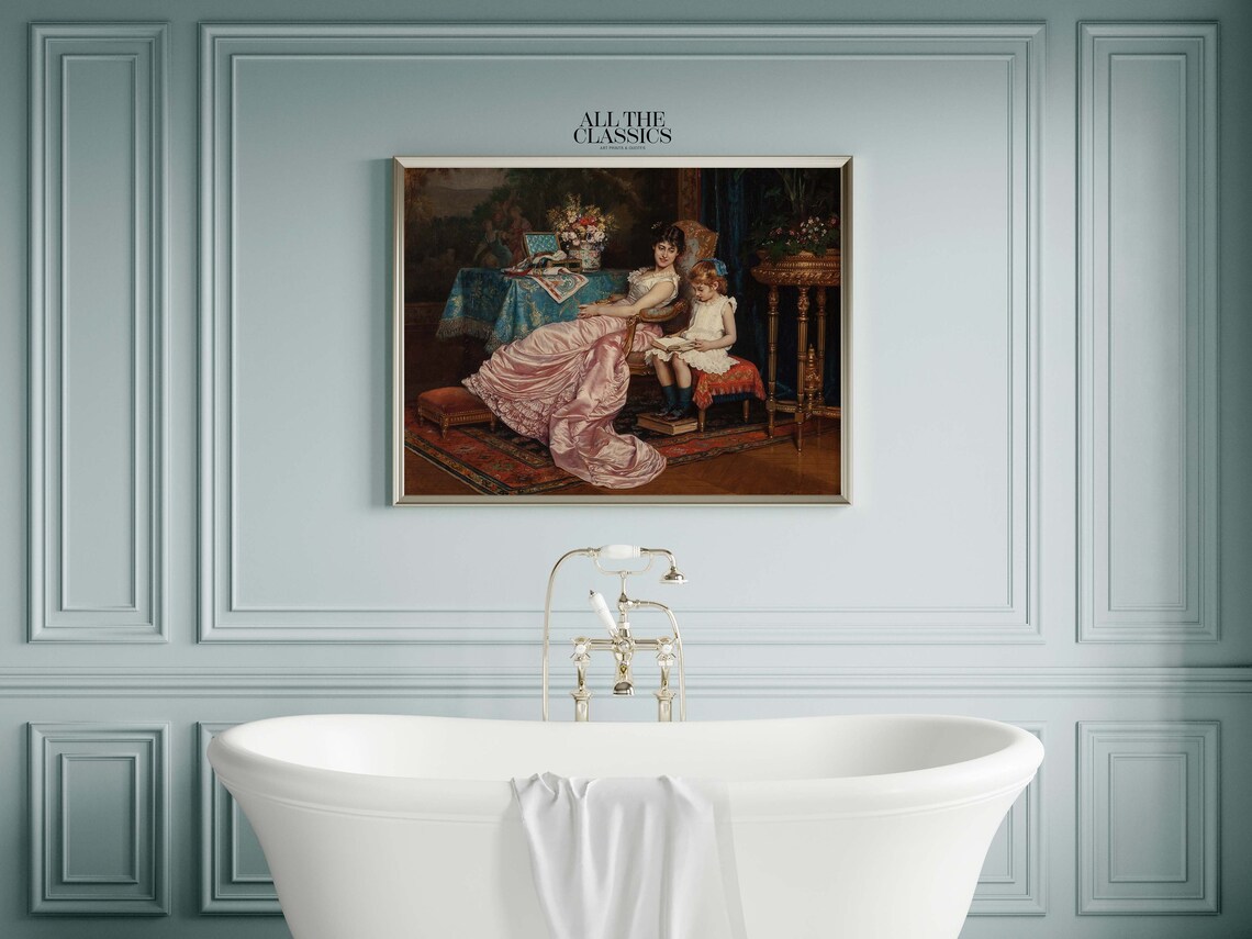 Auguste Toulmouche Elegant Family Portrait Art Print - Image 2