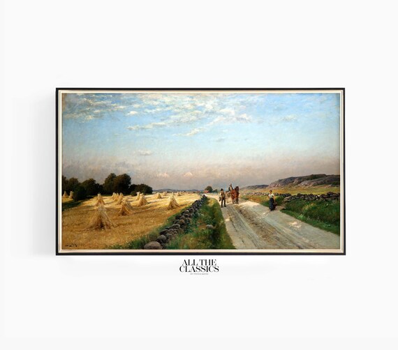 Berndt Lindholm Autumn Landscape From Hisingen Harvest Field Poster